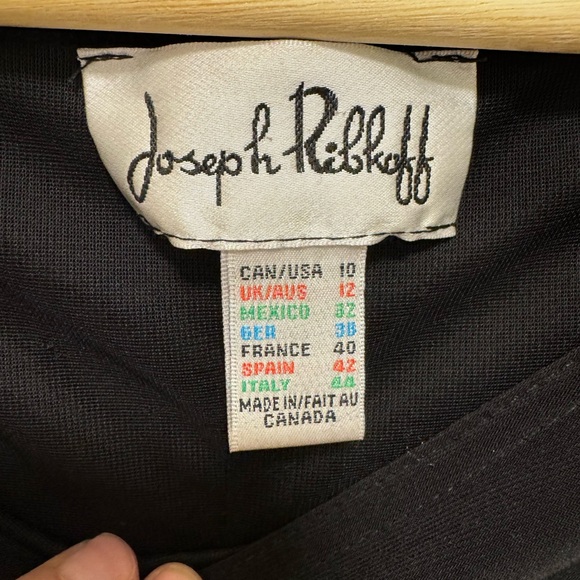 Joseph Ribkoff Dress Black ruched Women’s Size 10 - Picture 2 of 5